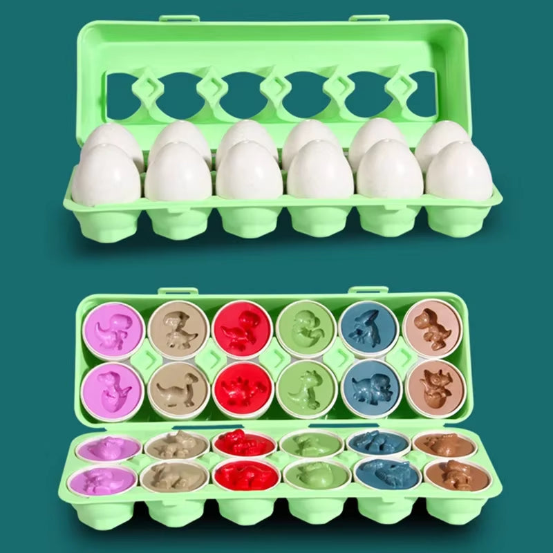 Eggs Screws 3D Puzzle Montessori Learning Education Math Toys Kids Shape Match Smart Game for Children Educational Easter Gifts
