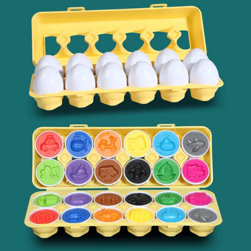 Eggs Screws 3D Puzzle Montessori Learning Education Math Toys Kids Shape Match Smart Game for Children Educational Easter Gifts