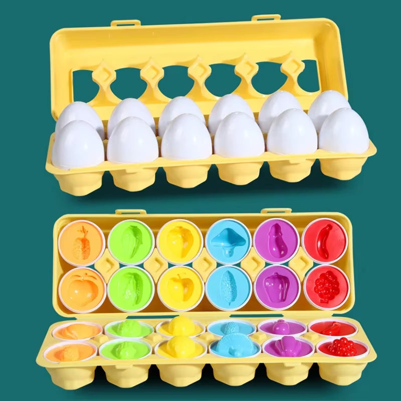 Eggs Screws 3D Puzzle Montessori Learning Education Math Toys Kids Shape Match Smart Game for Children Educational Easter Gifts