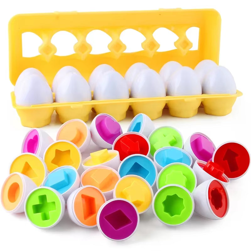 Eggs Screws 3D Puzzle Montessori Learning Education Math Toys Kids Shape Match Smart Game for Children Educational Easter Gifts