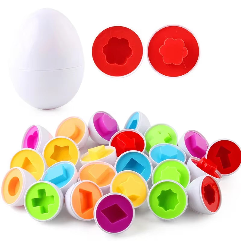 Eggs Screws 3D Puzzle Montessori Learning Education Math Toys Kids Shape Match Smart Game for Children Educational Easter Gifts