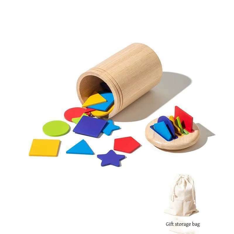Montessori-Holzspielzeug: Farb-Sortierung, Feinmotorik, Formen-Matching, sensorisches Spiel und pädagogisches Puzzle für Kleinkinder